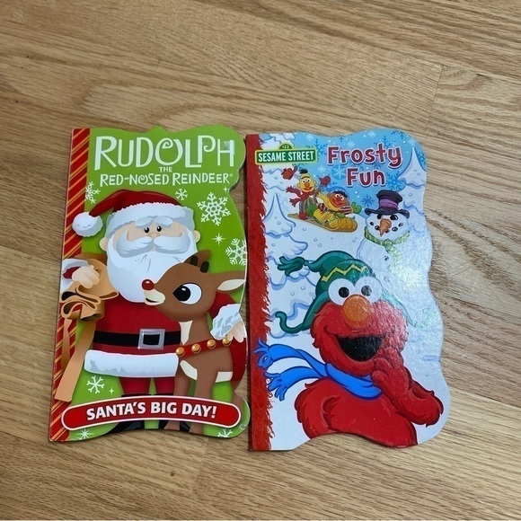 Rudolph the Red Nosed Reindeer Sesame Street Christmas Book Bundle Lot Hardcover - Picture 2 of 3